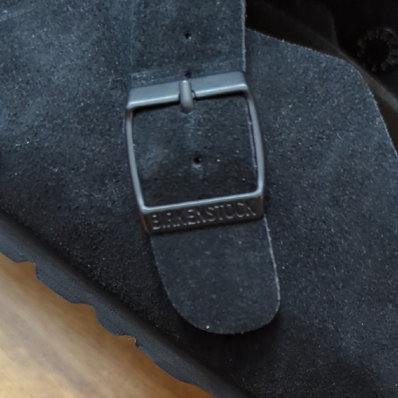 Birkenstock Black Suede Clogs with Soft Footbed - Picture 3 of 8